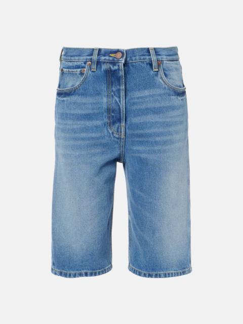 High-rise Bermuda shorts