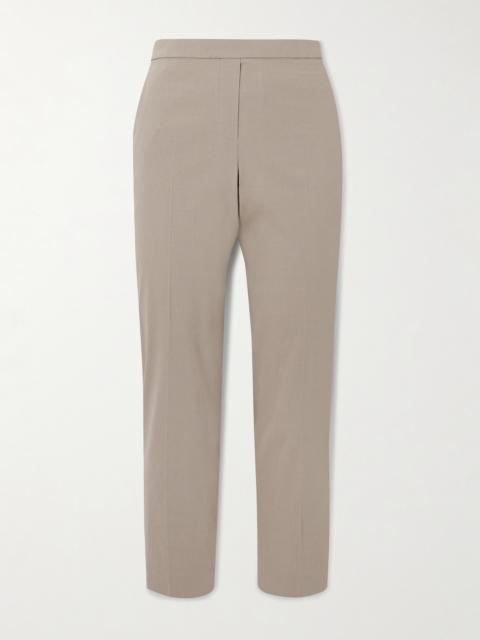 Stretch Organic Linen-blend Straight-leg Pants