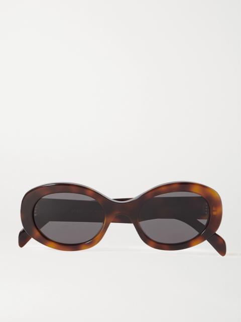 Triomphe Oval-frame Acetate Sunglasses