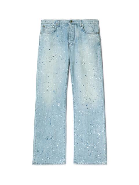 Blue Paint Splatter Jeans