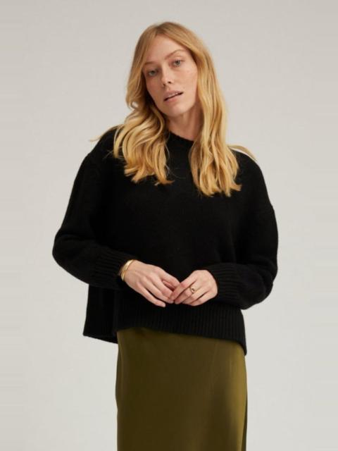 BLACK HEAVY CASHMERE SWEATER