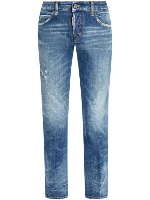 faded tapered jeans