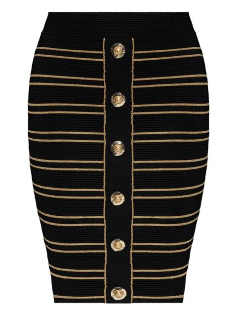 striped pencil skirt