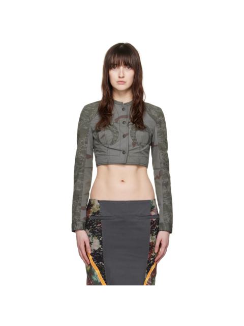 Khaki & Gray Camouflage Jacket