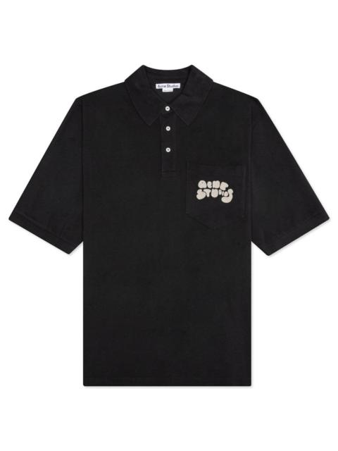 BUBBLE LOGO POLO T-SHIRT - ANTHRACITE GREY
