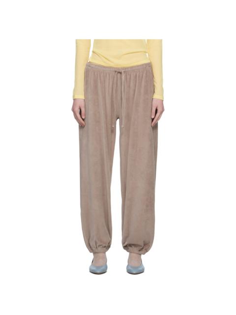 Taupe Velour Pillow Sweatpants