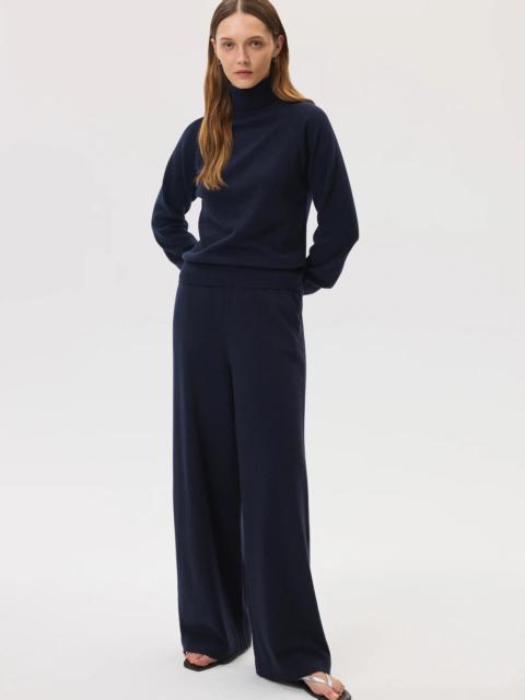 High Rise Cashmere Navy Culottes
