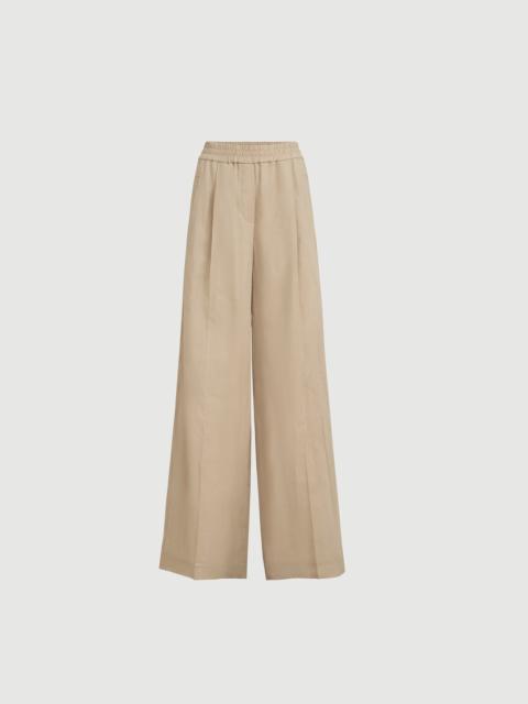 Cotton organza loose track trousers