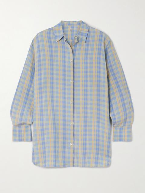 Checked Linen-blend Shirt