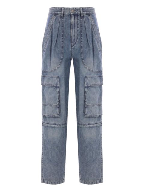 pleat-pocket cargo jeans