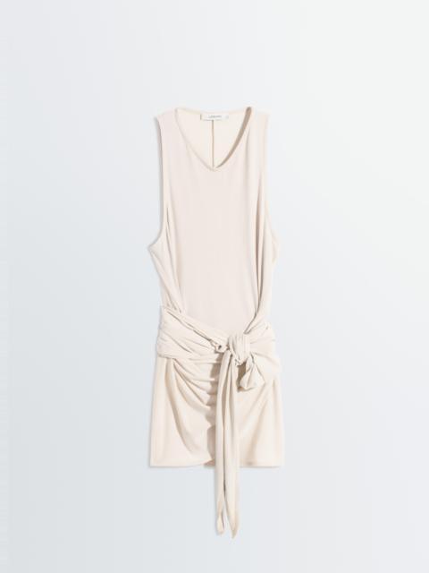 SLEEVELESS WRAP TOP IN VISCOSE CREPE JERSEY