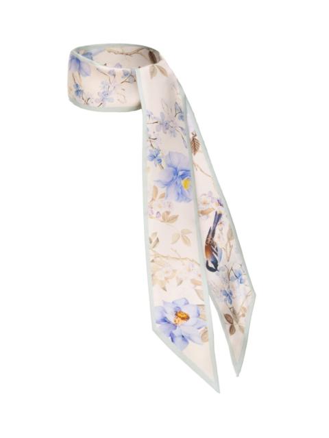 PRINTED SILK RIBBON SCARF