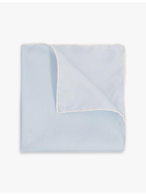 Liam polka-dot silk pocket square