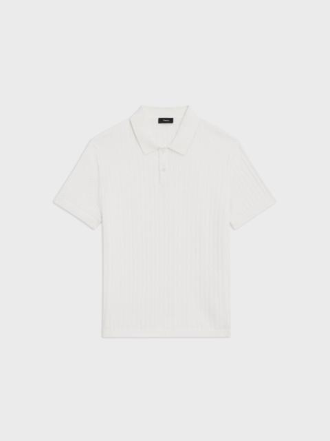Cable Knit Polo in Cotton