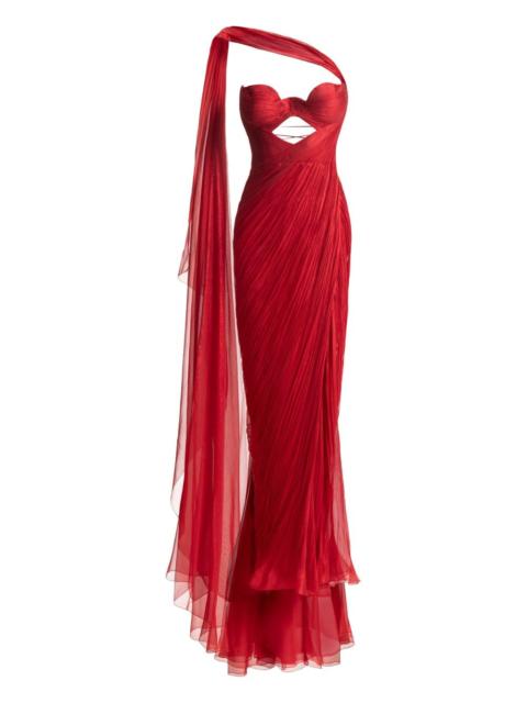 Yasmine cut-out draped gown