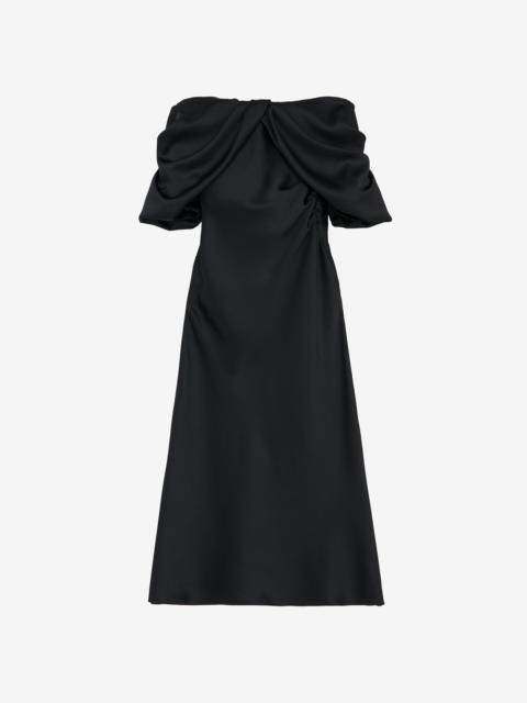 Off-the-shoulder Draped Evening Dress