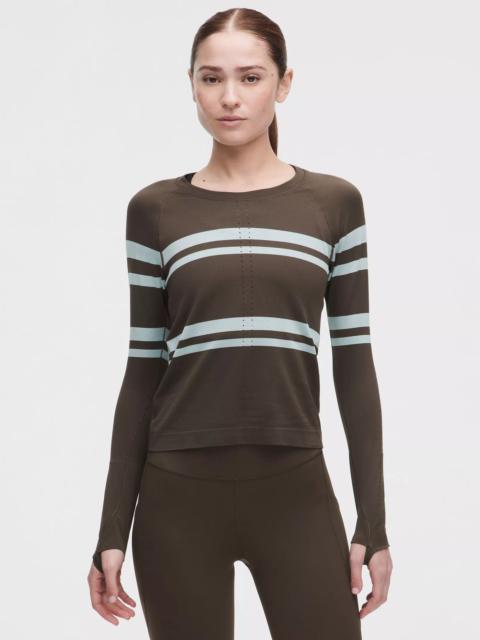 Swiftly Tech Long-Sleeve Shirt 2.0 Waist Length *Stripe