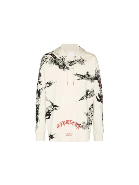 Givenchy Gothic Oversized Hoodie White