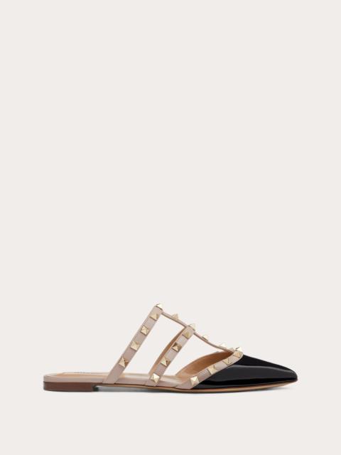 ROCKSTUD PATENT-LEATHER MULE