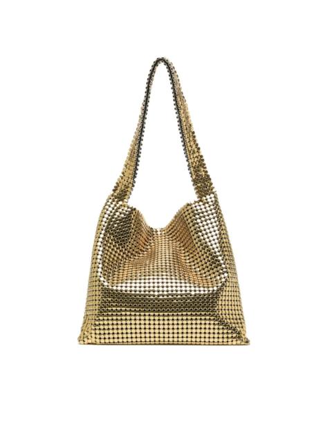 Pixel metallic-finish shoulder bag