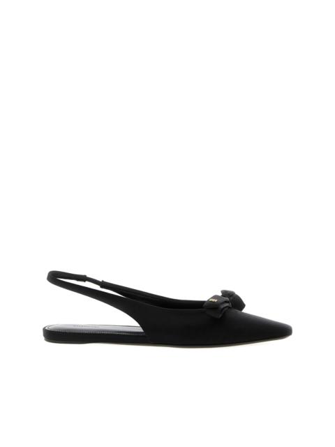 Nano Bow slingback flat pumps