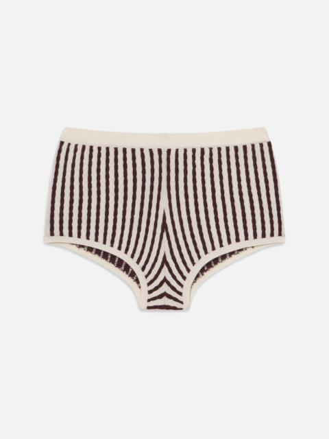 The Cable Shorts in Burgundy Multi