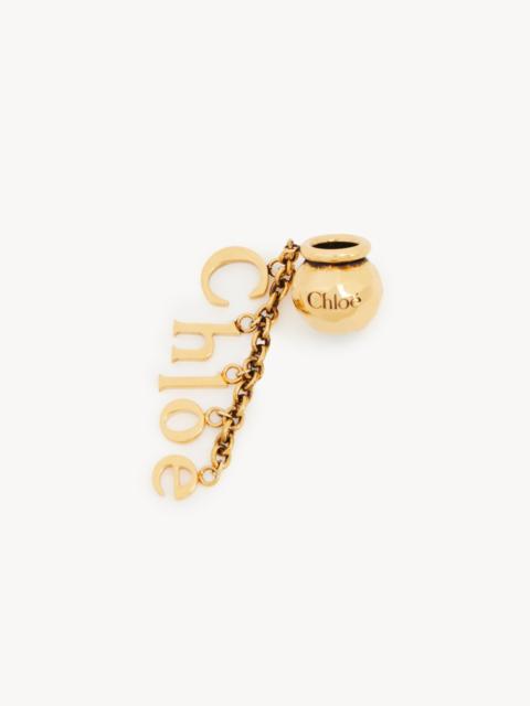 SPHERE CHLOÉ LETTERS DICE CHARM FOR BRACELET BAG IN BRASS