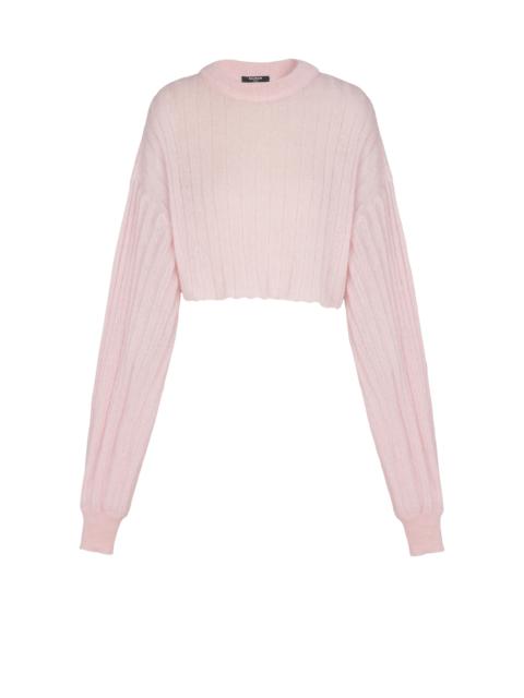 Cropped mohair jumper