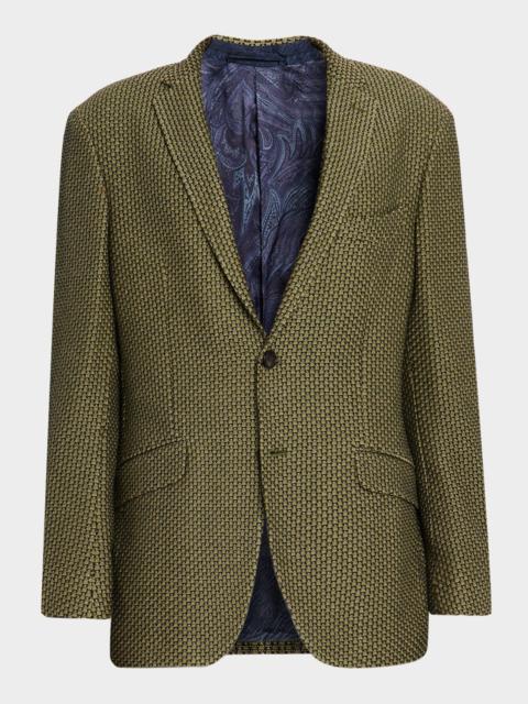 Men's Basic Textured Blazer