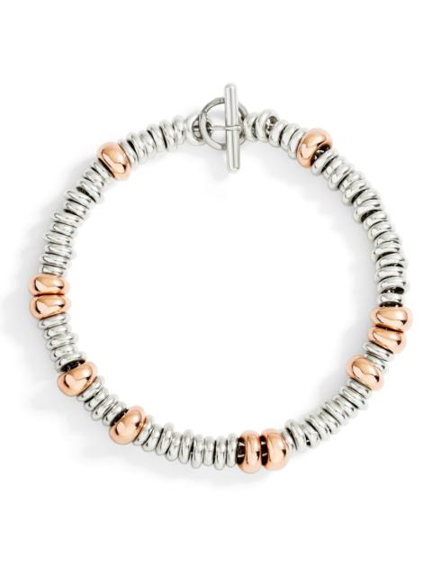 SILVER & GOLD PLATED SILVER RONDELLE BRACELET