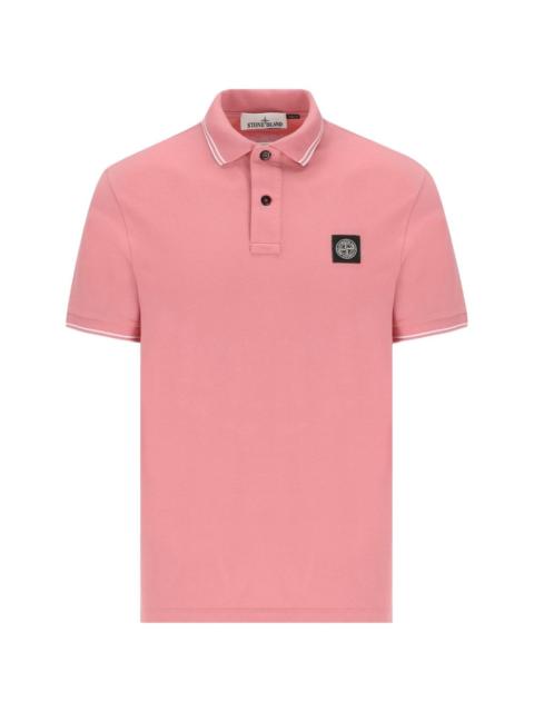 logo-patch polo shirt