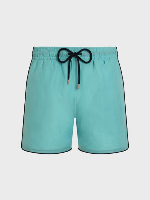 MEN LINEN SWIM TRUNKS SOLID