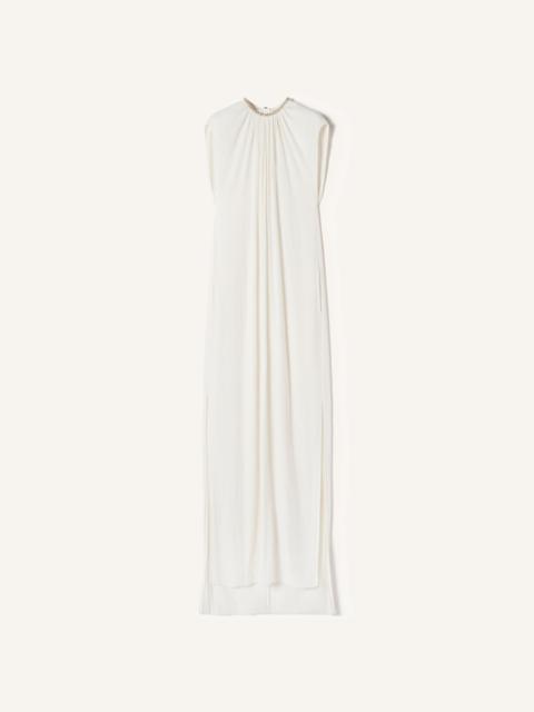 EMBROIDERED DRESS IN CHARMEUSE