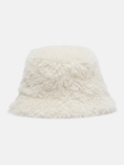 Faux fur bucket hat