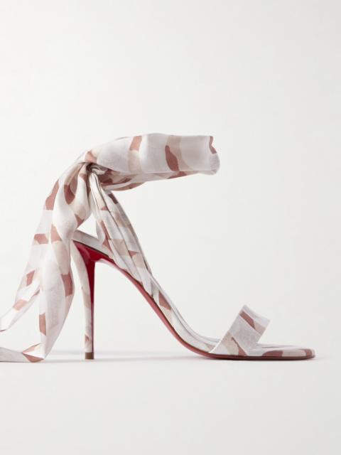 Miss Z 100 Printed Satin Sandals
