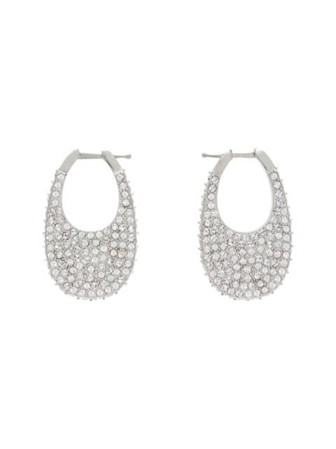 Crystal-Embellished Medium Swipe Earrings