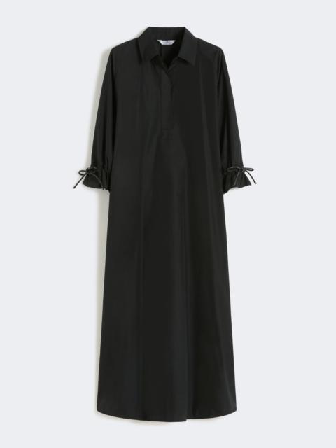 Oversized cotton poplin dress - BLACK