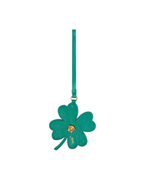crystal-embellished clover keyring
