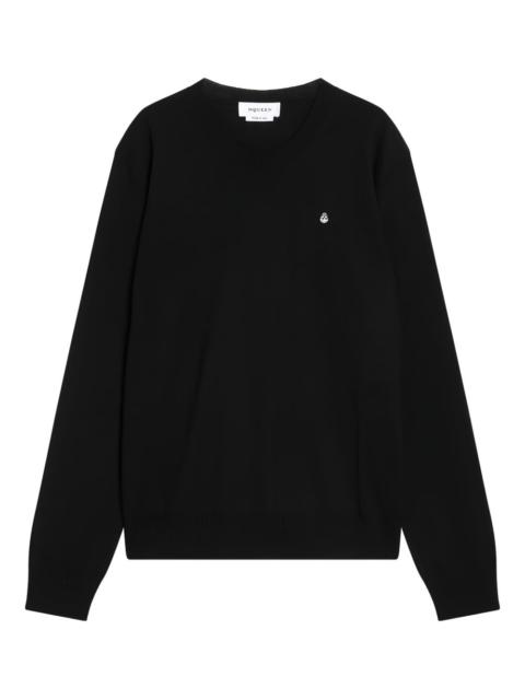 skull-embellished crew-neck sweater