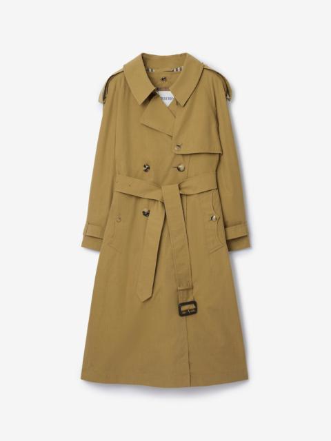 Long Canvas Fitzrovia Trench Coat with Warmer