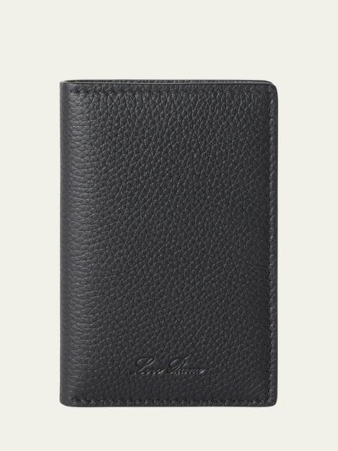 Men's Leather Vertical Bifold Card Holder