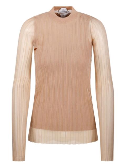 ribbed long-sleeve sweater