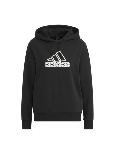 (WMNS) adidas Ust Hoodie 'Black White' HM5278