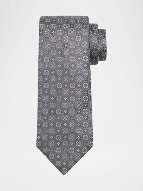 Men's Geometric Silk Tie
