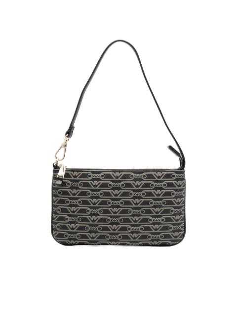 logo-jacquard shoulder bag