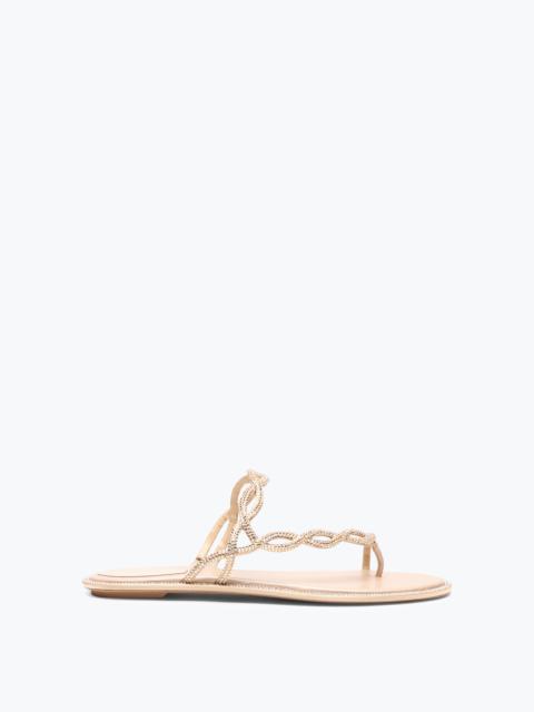 BRAID NUDE FLAT SANDAL 10