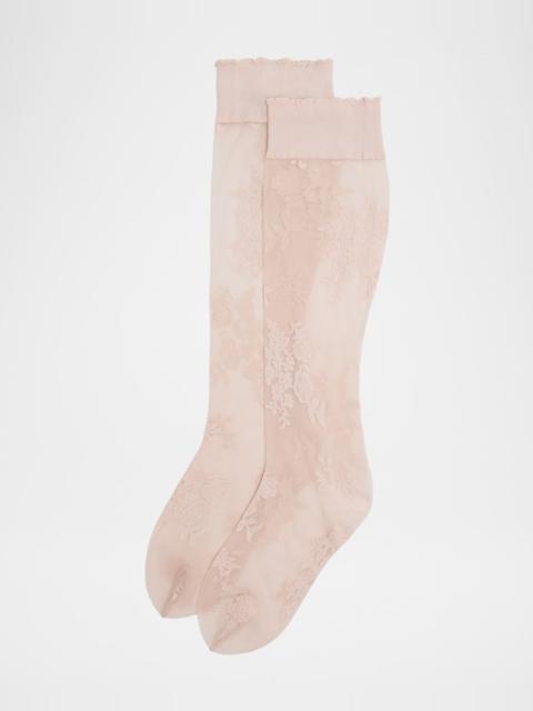 Knee-High Lace Socks