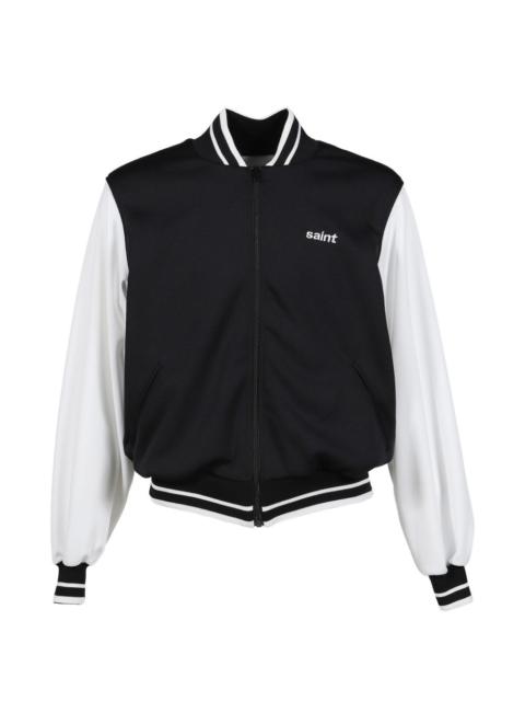 rib-knit baseball jacket