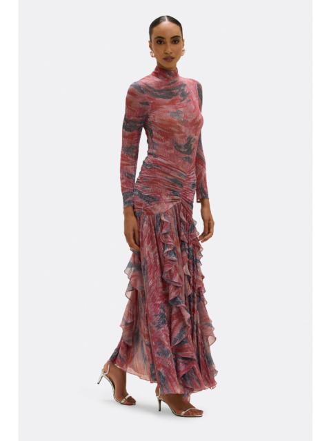 TWIST FLUTTER MAXI SKIRT