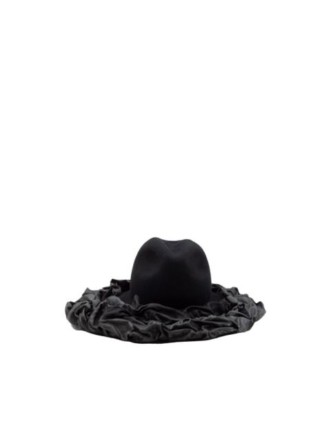 wool ruffled hat